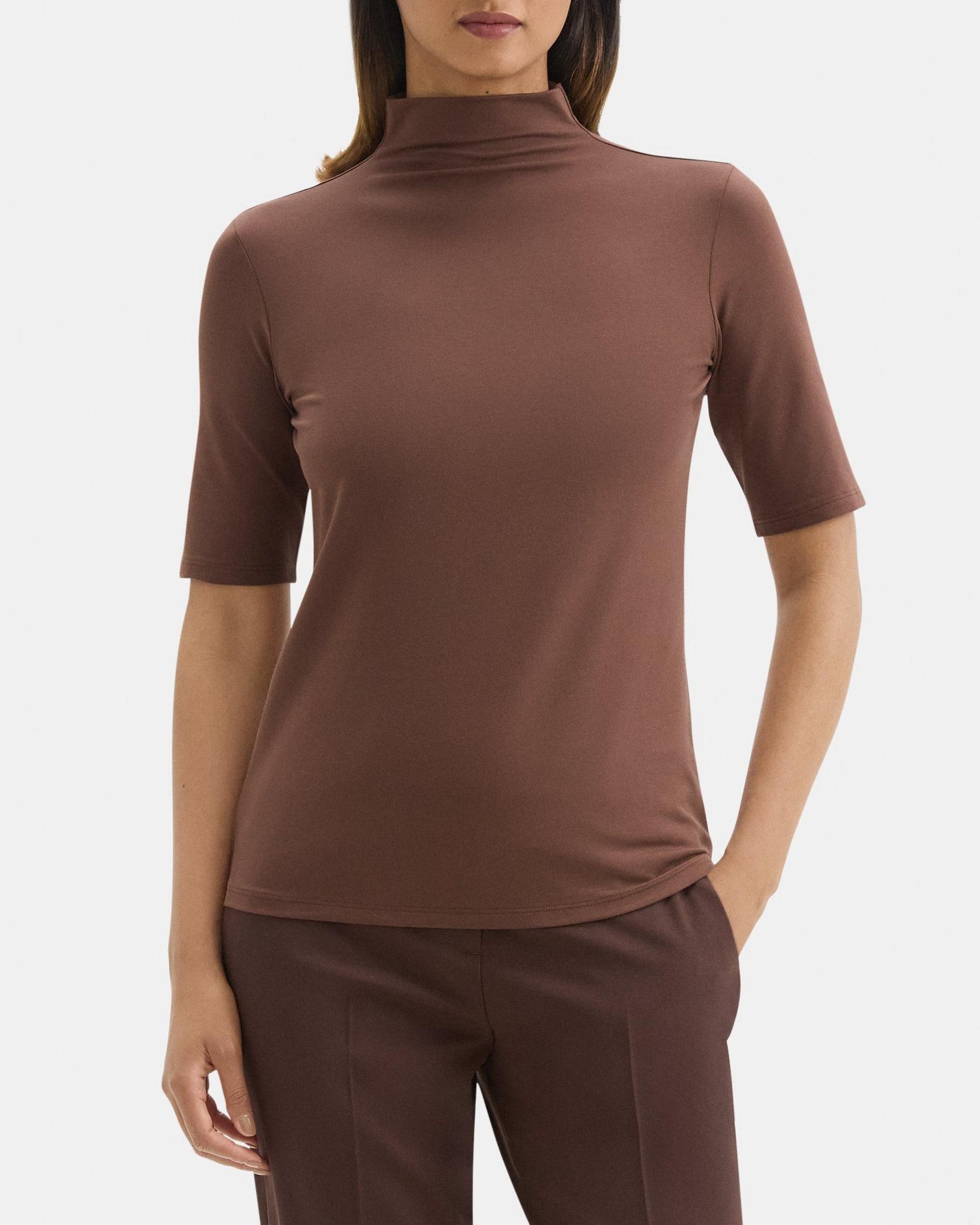 Turtleneck Tee in Pima Cotton Jersey Product Image