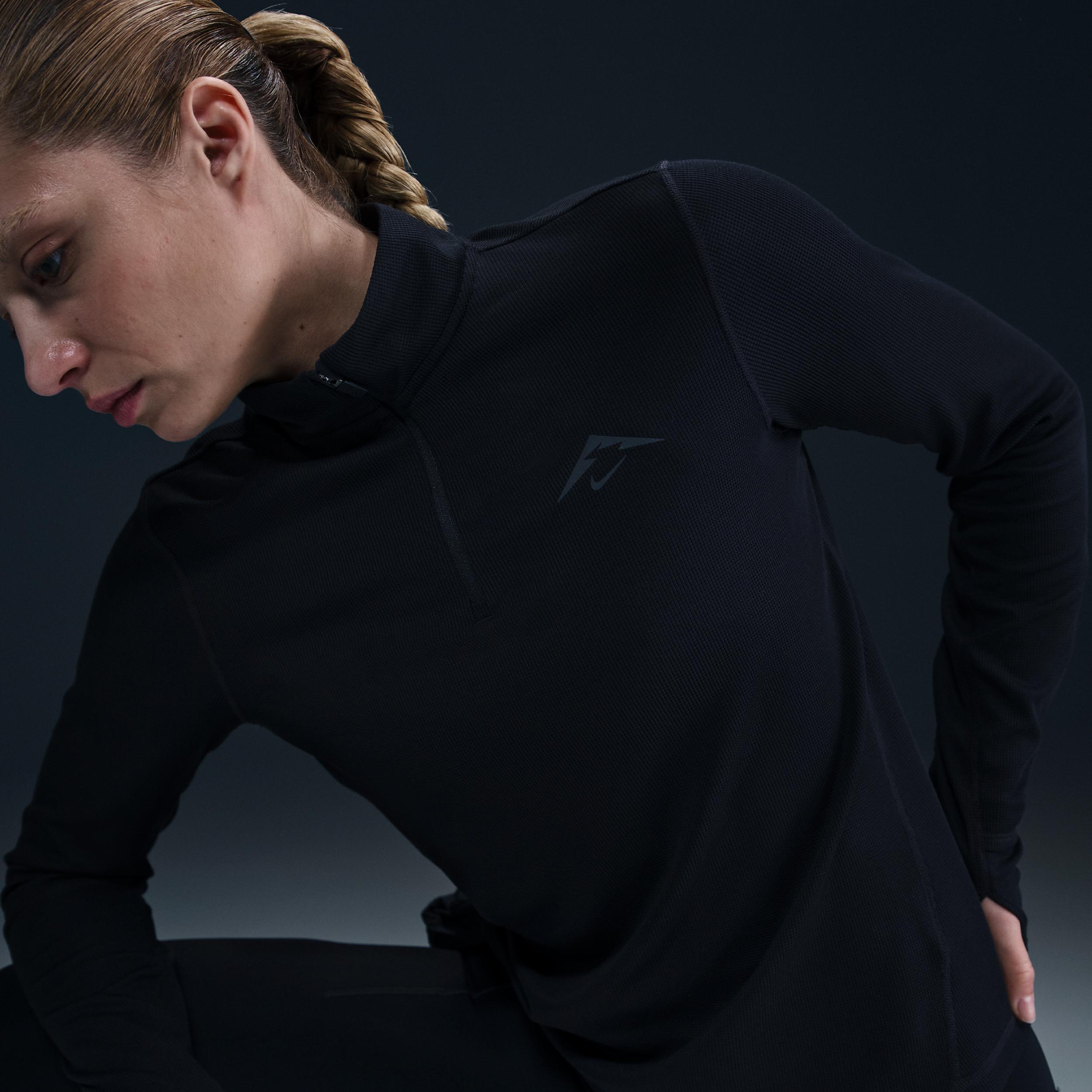 Nike Womens Trail Dri-FIT 1/4-Zip Running Mid-Layer Top | HJ2248-010 Product Image