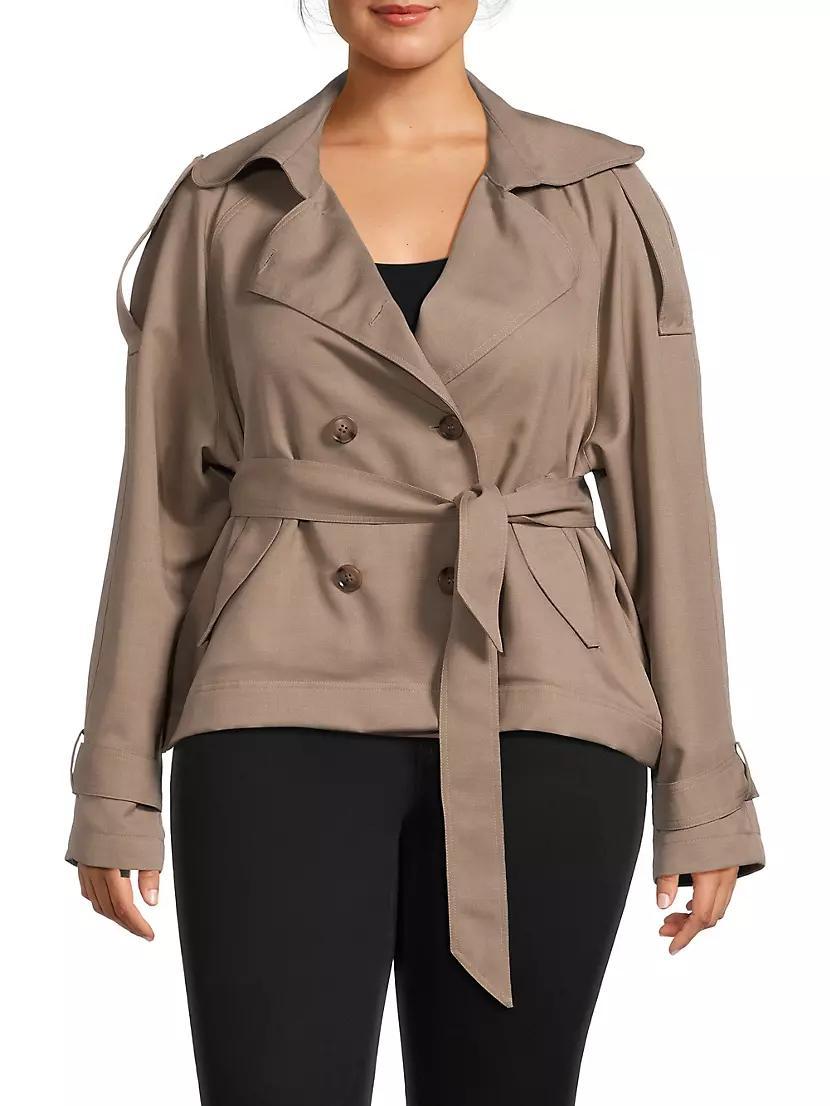 Julia Short Wool Trench Coat Product Image