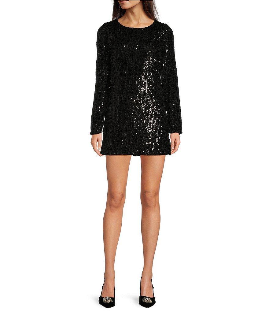 Lilly Pulitzer Nicoline Treasure Box Sequin Knit Round Neck Long Sleeve Romper Product Image