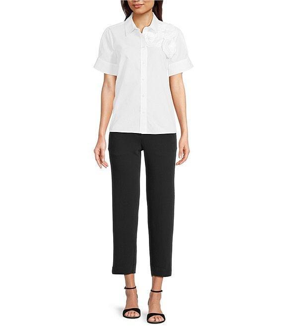 KARL LAGERFELD PARIS Stretch Flat Front Pants Product Image