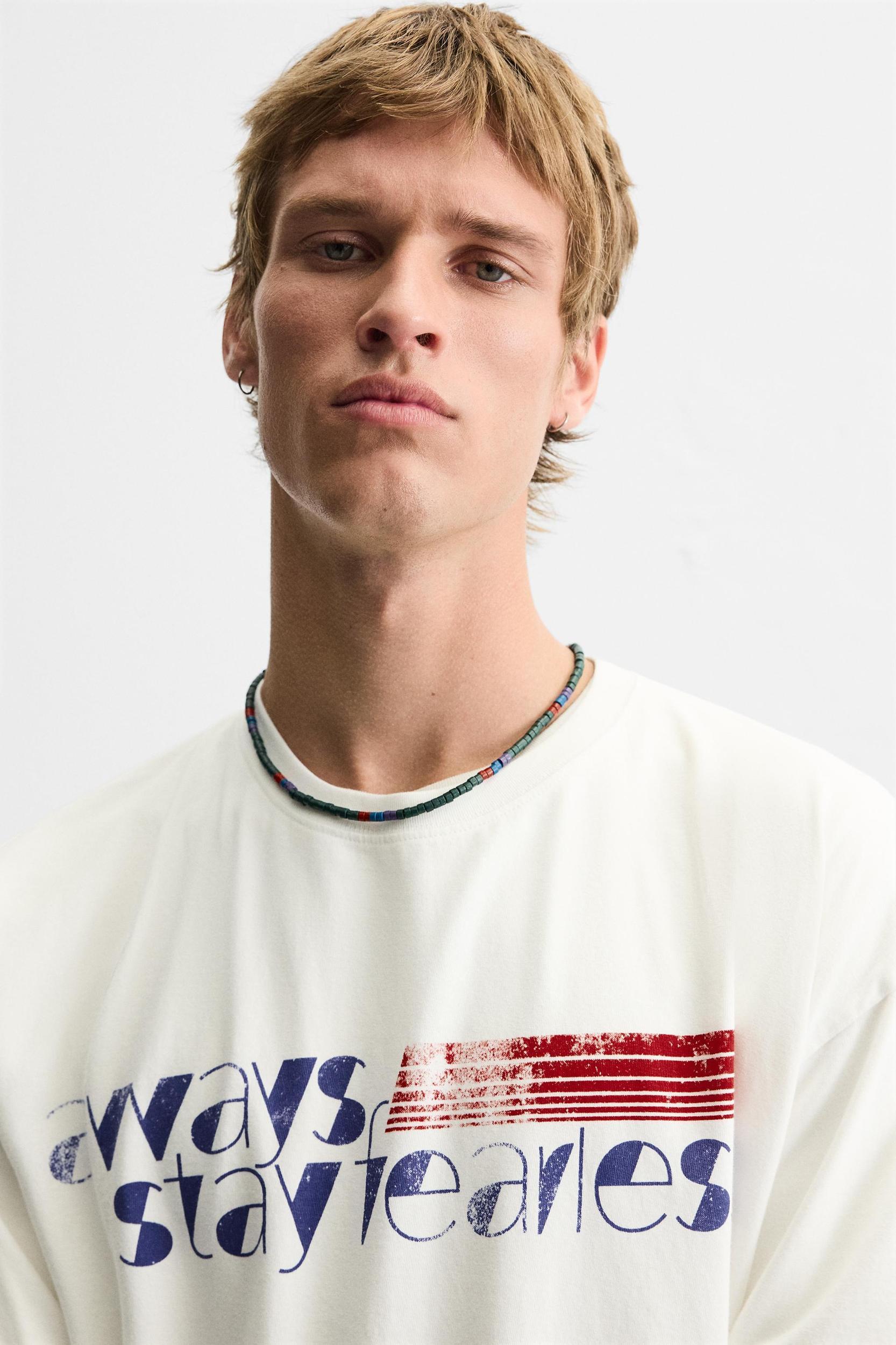 TEXT PRINT T-SHIRT Product Image