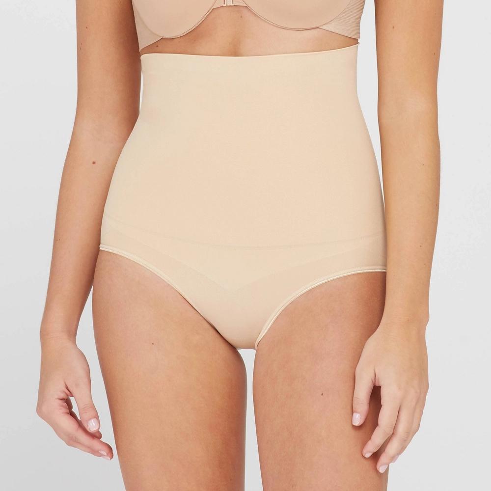 ASSETS by SPANX Womens Remarkable Results High-Waist Control Briefs - Light Beige M Product Image