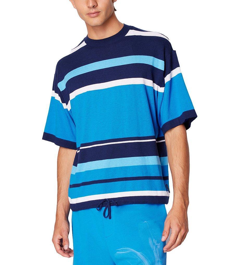 Armani Exchange Oversized Stripe Short Sleeve T-Shirt Product Image