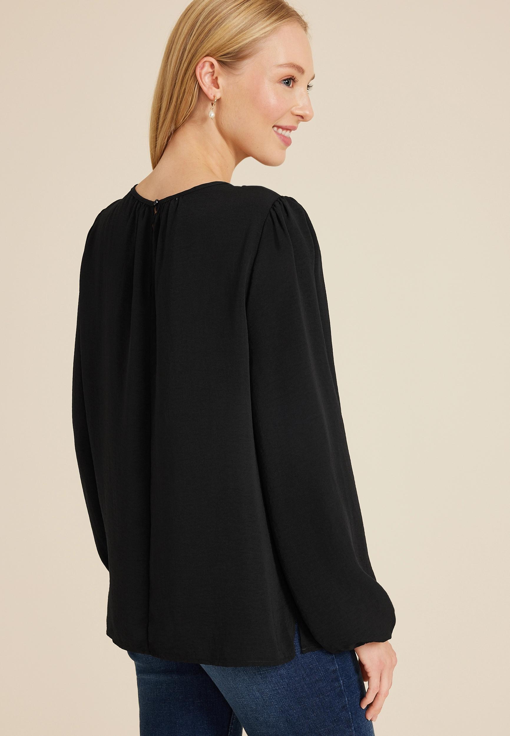 Maurices Womens XX Large Size Leighton Long Sleeve Blouse Product Image