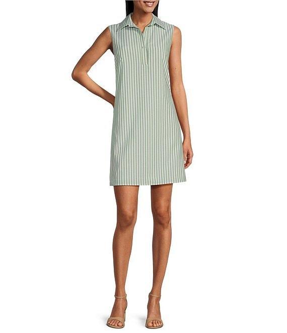 Preston & York Placket Button Sleeveless Collar Jenna Dress Product Image