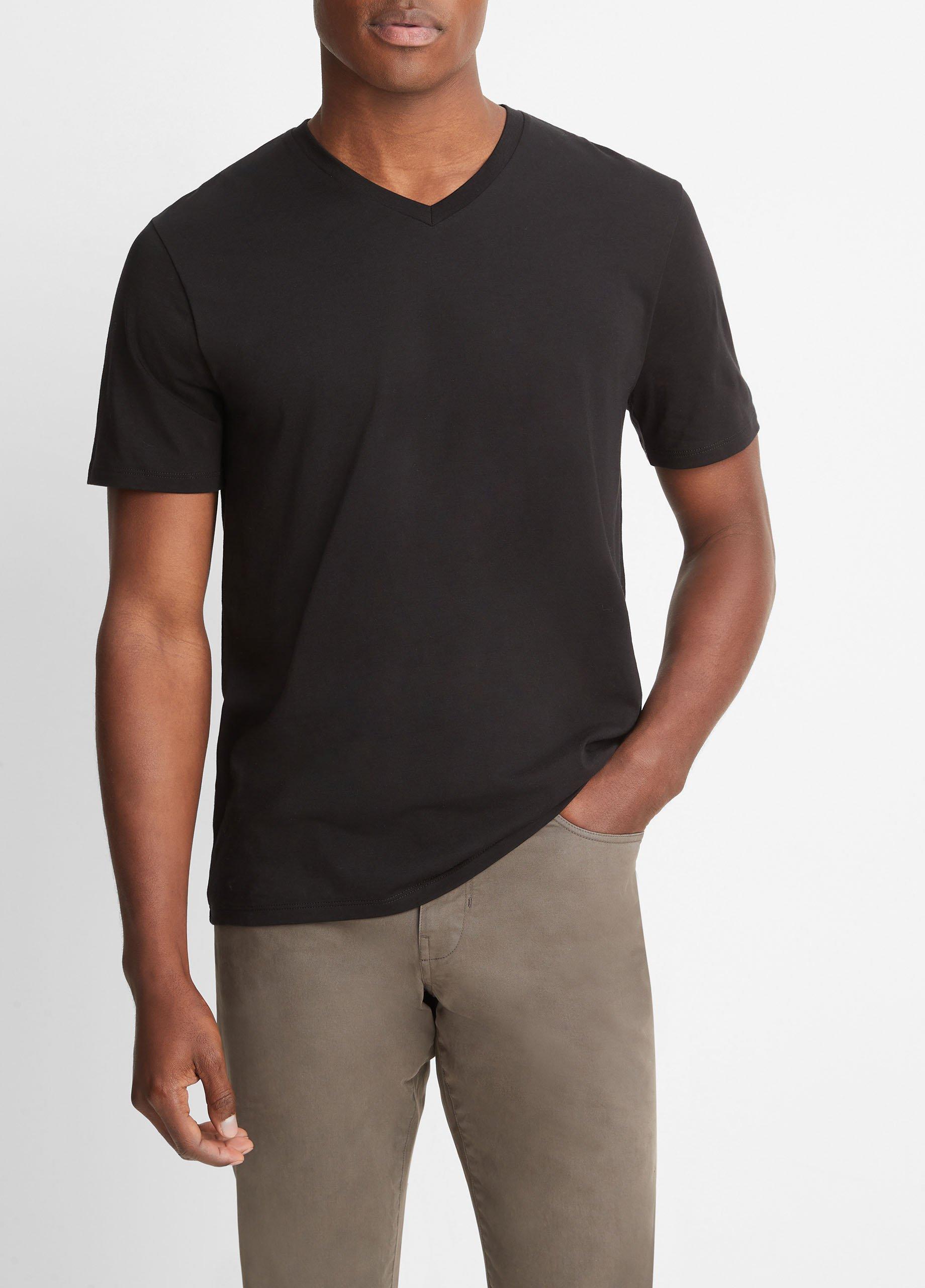 Pima Cotton V-Neck T-Shirt Product Image