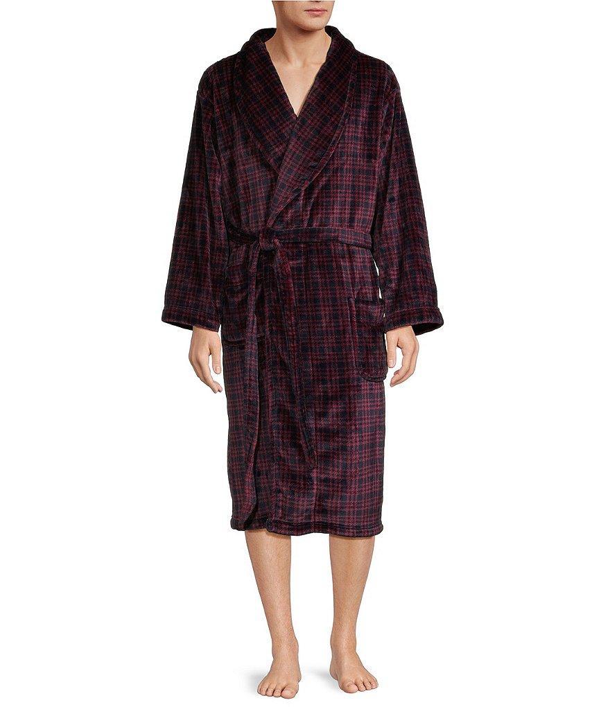 Roundtree & Yorke Robe Long Sleeve Printed Plush Robe Product Image