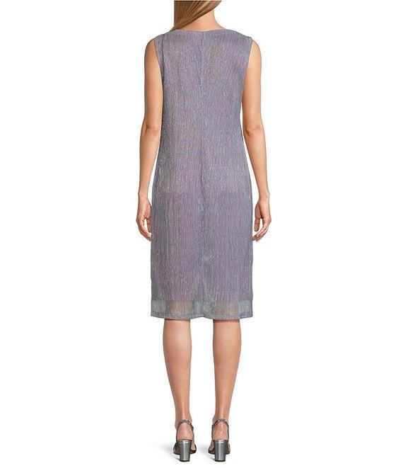 R & M Richards 3/4 Sleeve Crinkled Jacket Dress Product Image