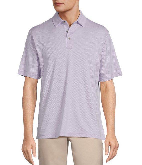 Roundtree & Yorke Performance Big & Tall The Fairway Short Sleeve Jacquard Polo Shirt Product Image