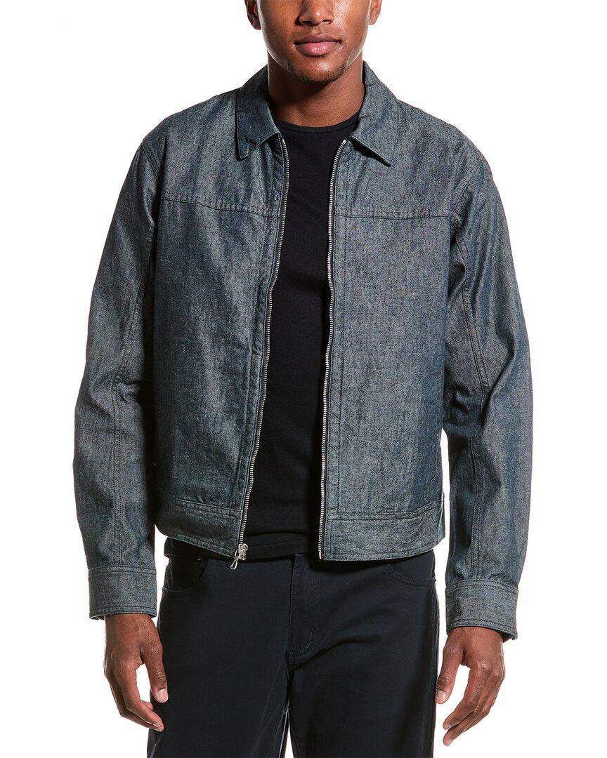 Zip Owen Denim Trucker Jacket In Blue Product Image