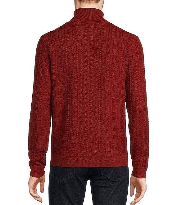 Murano Performance Textured Long Sleeve Turtleneck Sweater Product Image