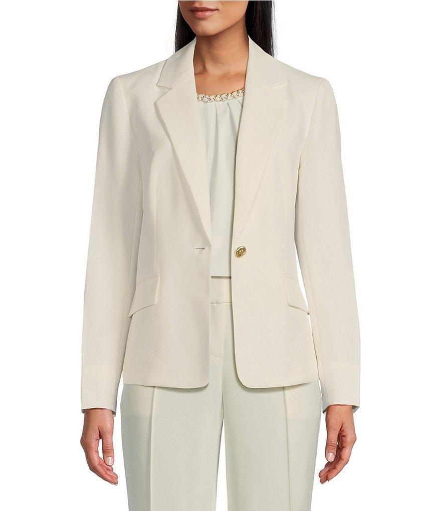 Kasper Notch Collar Crepe Blazer Product Image