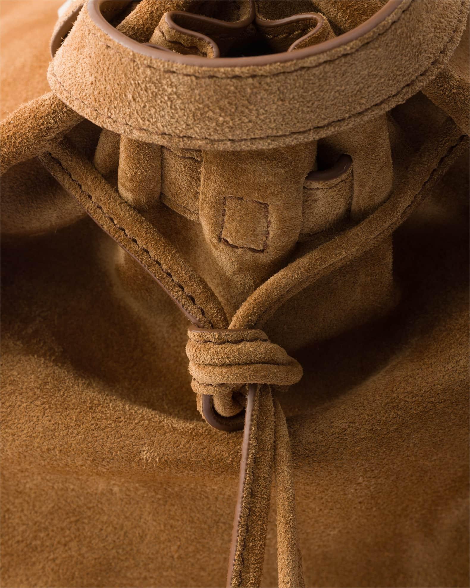 Buckle Suede Top-Handle Bag Product Image