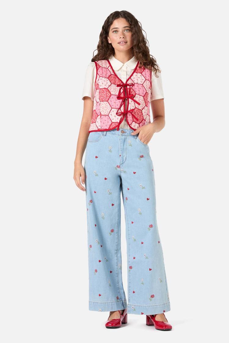 Patchwork Quilted Vest Product Image