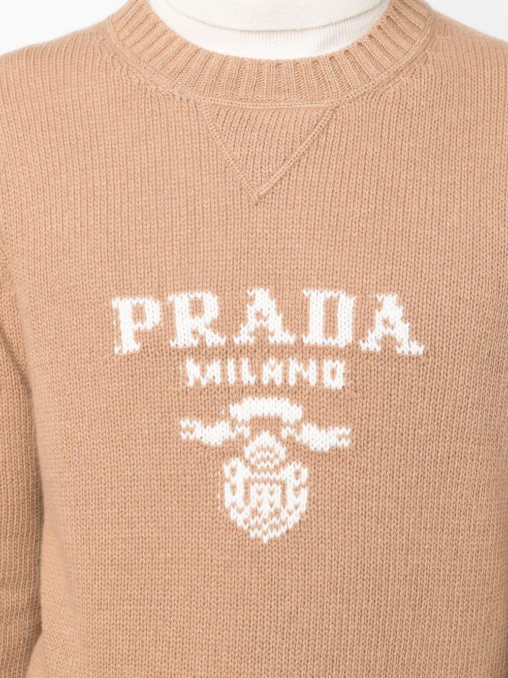 logo-intarsia cashmere-wool jumper Product Image