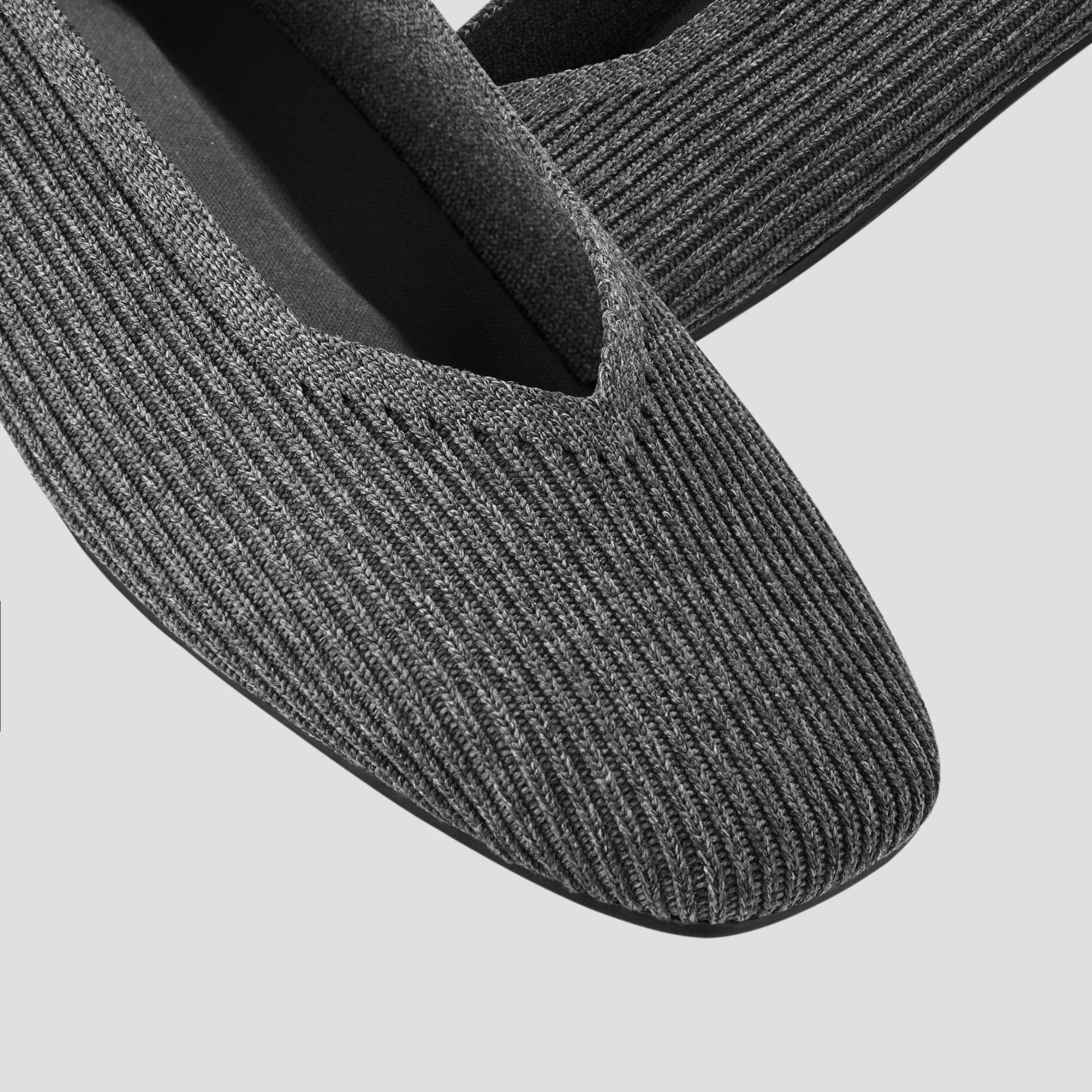 Square-Toe V-Cut Flats (Margot 2.0) Product Image