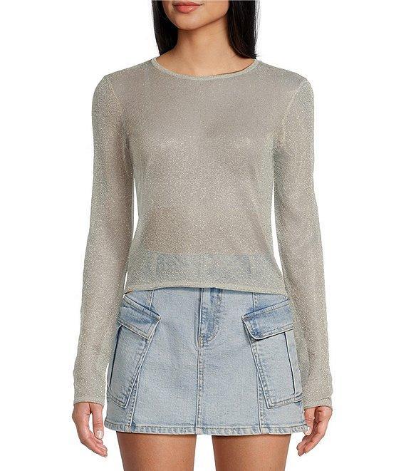 GB Lurex Mesh Sweater Top Product Image