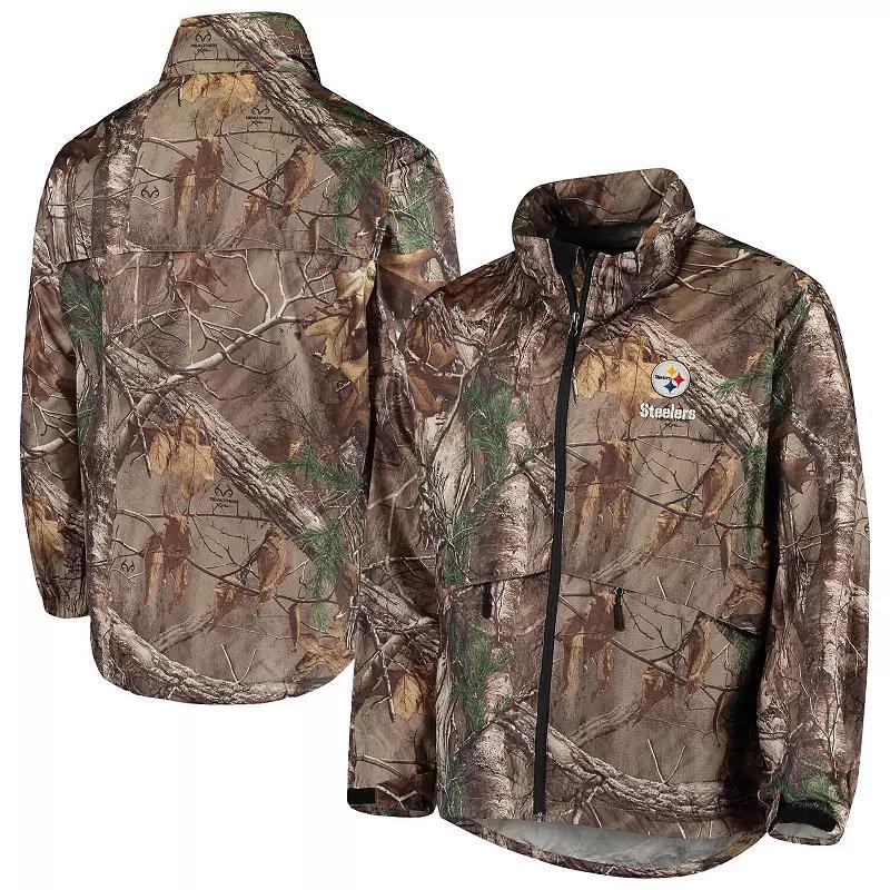 Men's Dunbrooke Realtree Camo Pittsburgh Steelers Circle Sportsman Waterproof Packable Full-Zip Jacket, Size: Medium, Green Product Image