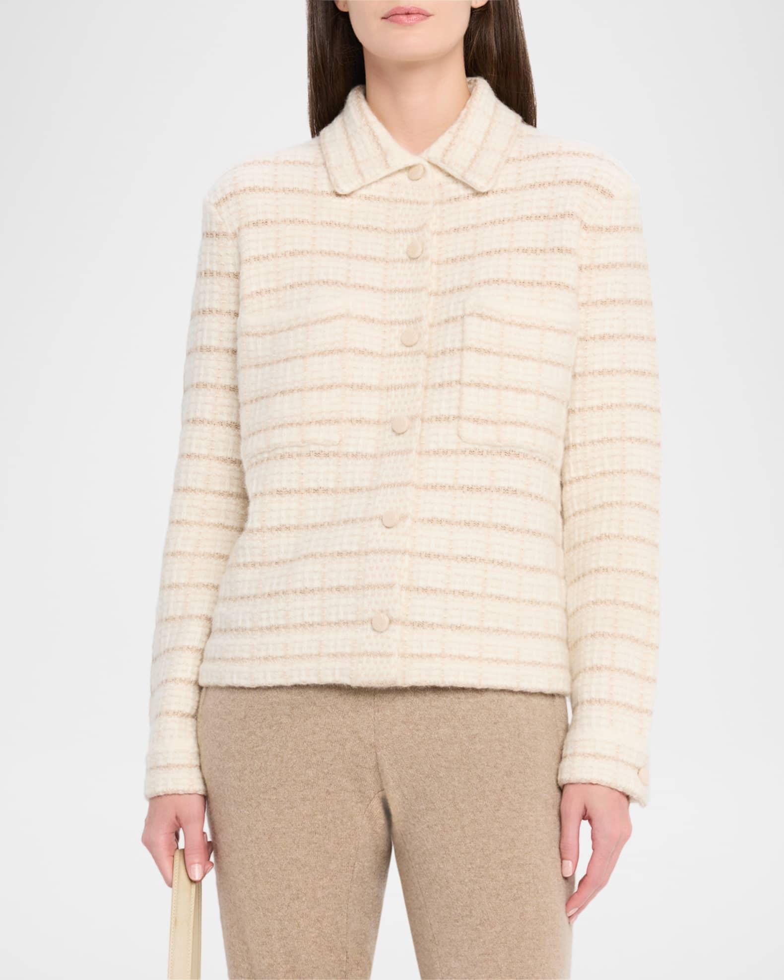 Button-Down Boxy Grid Jacket Product Image