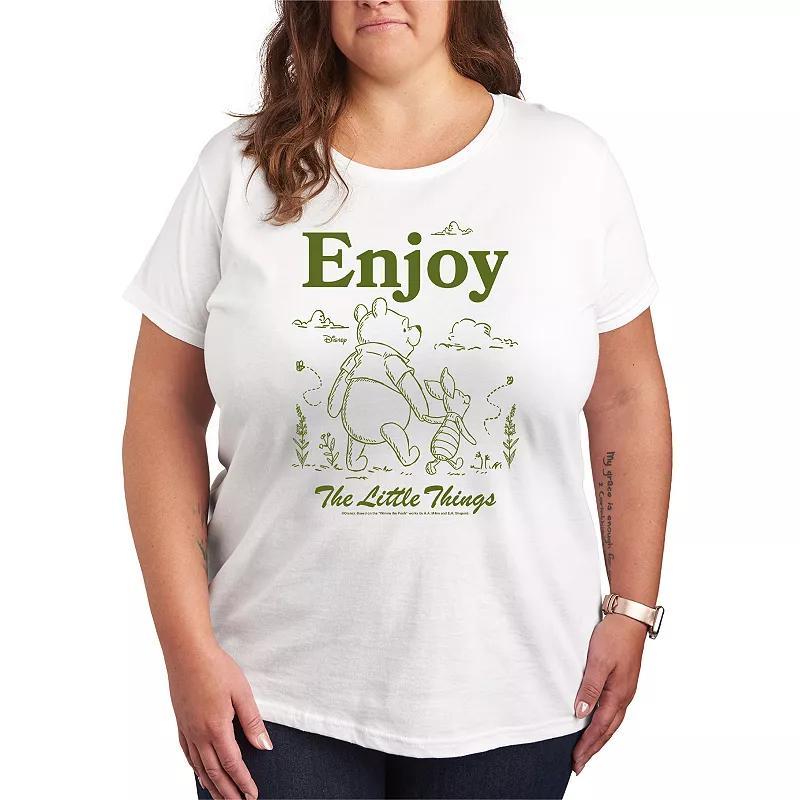 Disney's Winnie The Pooh Little Things Graphic Tee, Women's, Size: 1XL, Beige Product Image