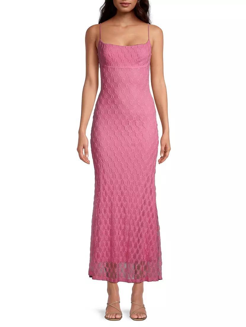 Adoni Floral Mesh Midi-Dress Product Image