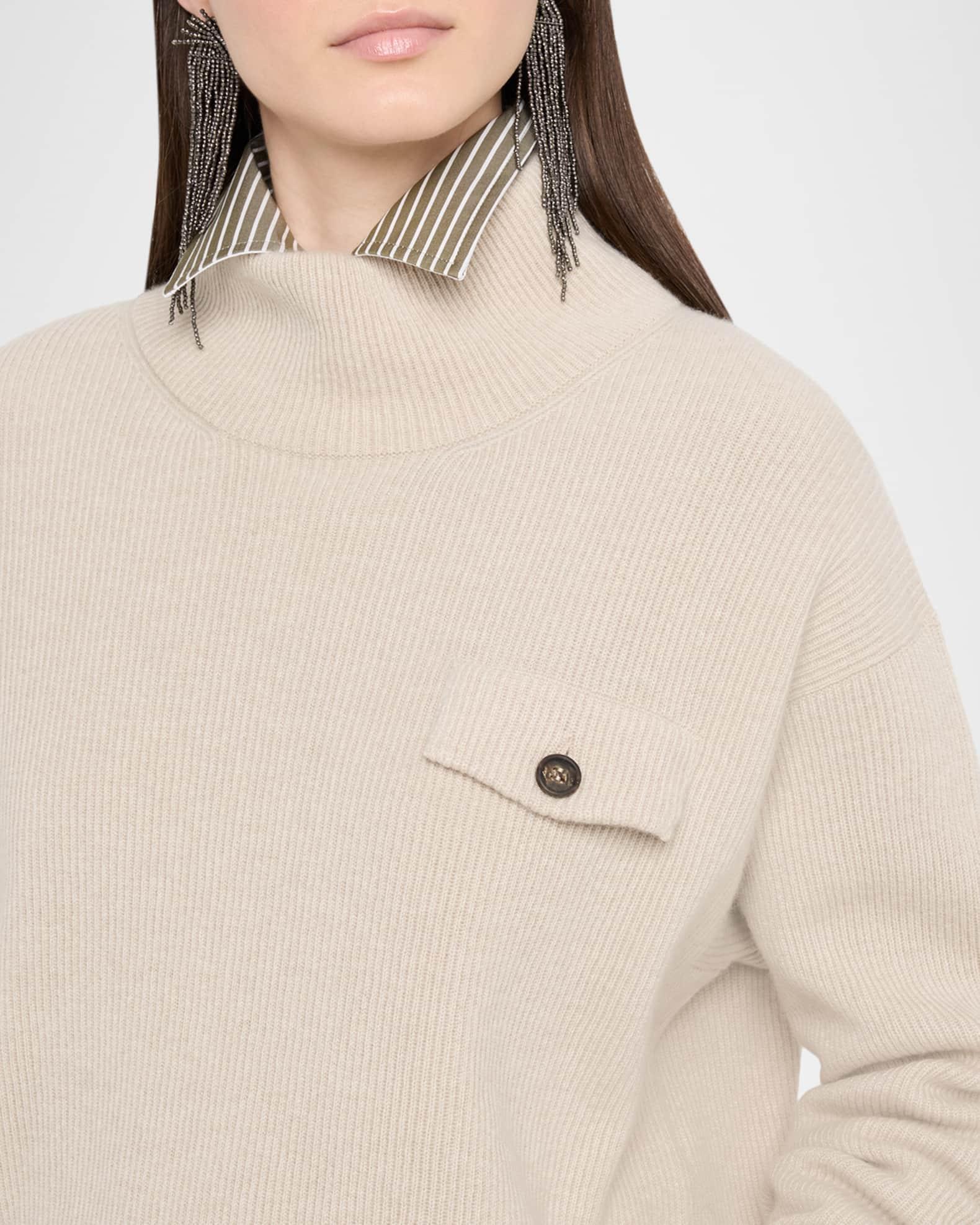 Mock-Neck Cashmere Sweater Product Image