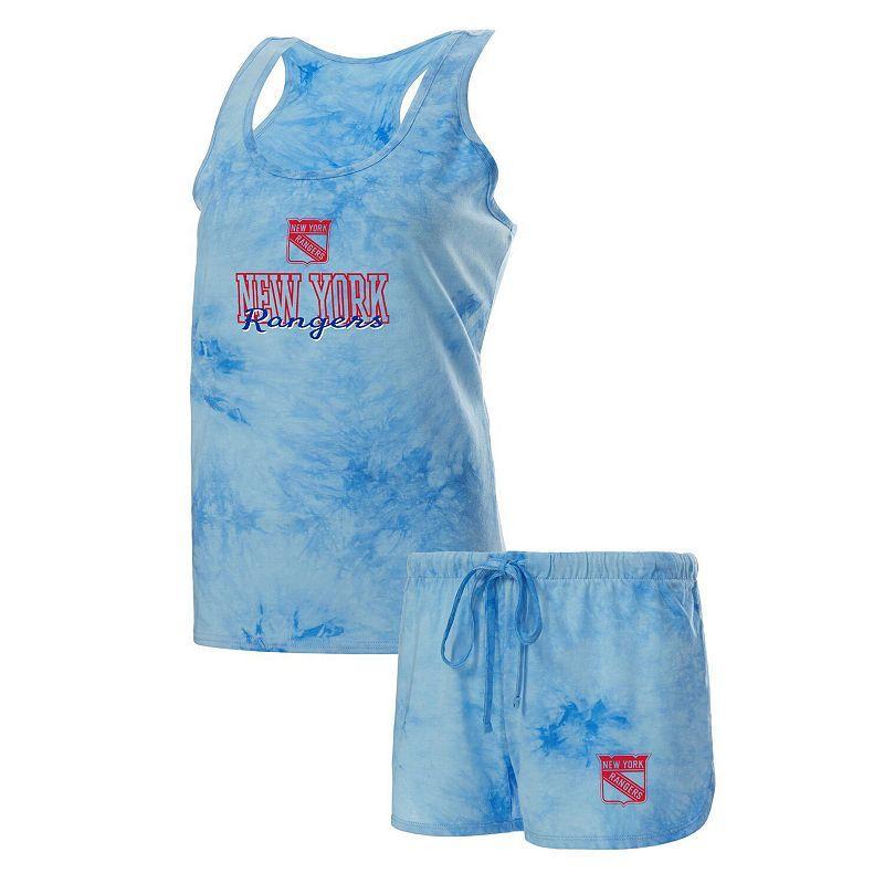 Womens Concepts Sport Blue New York Rangers Billboard Tank Top & Shorts Sleep Set Product Image