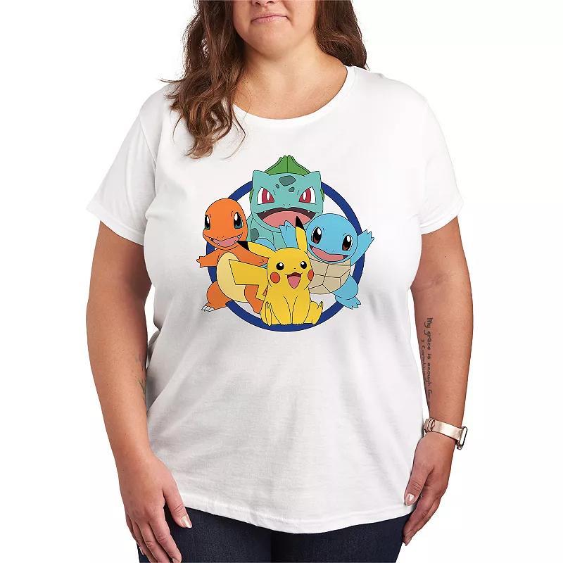 Plus Pokemon Round Group Graphic Tee, Women's,  Product Image