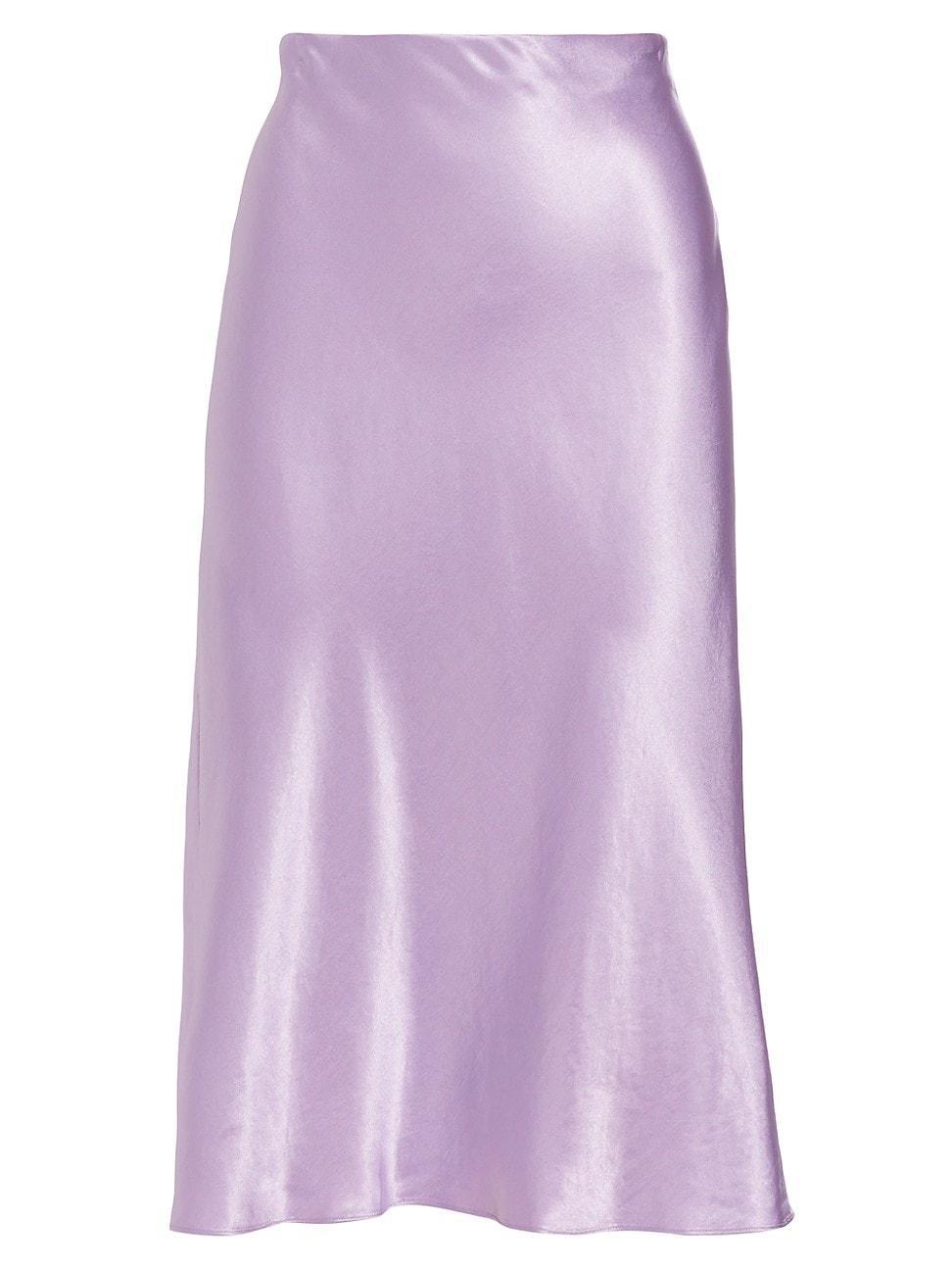 Midi Satin Slip Skirt Product Image