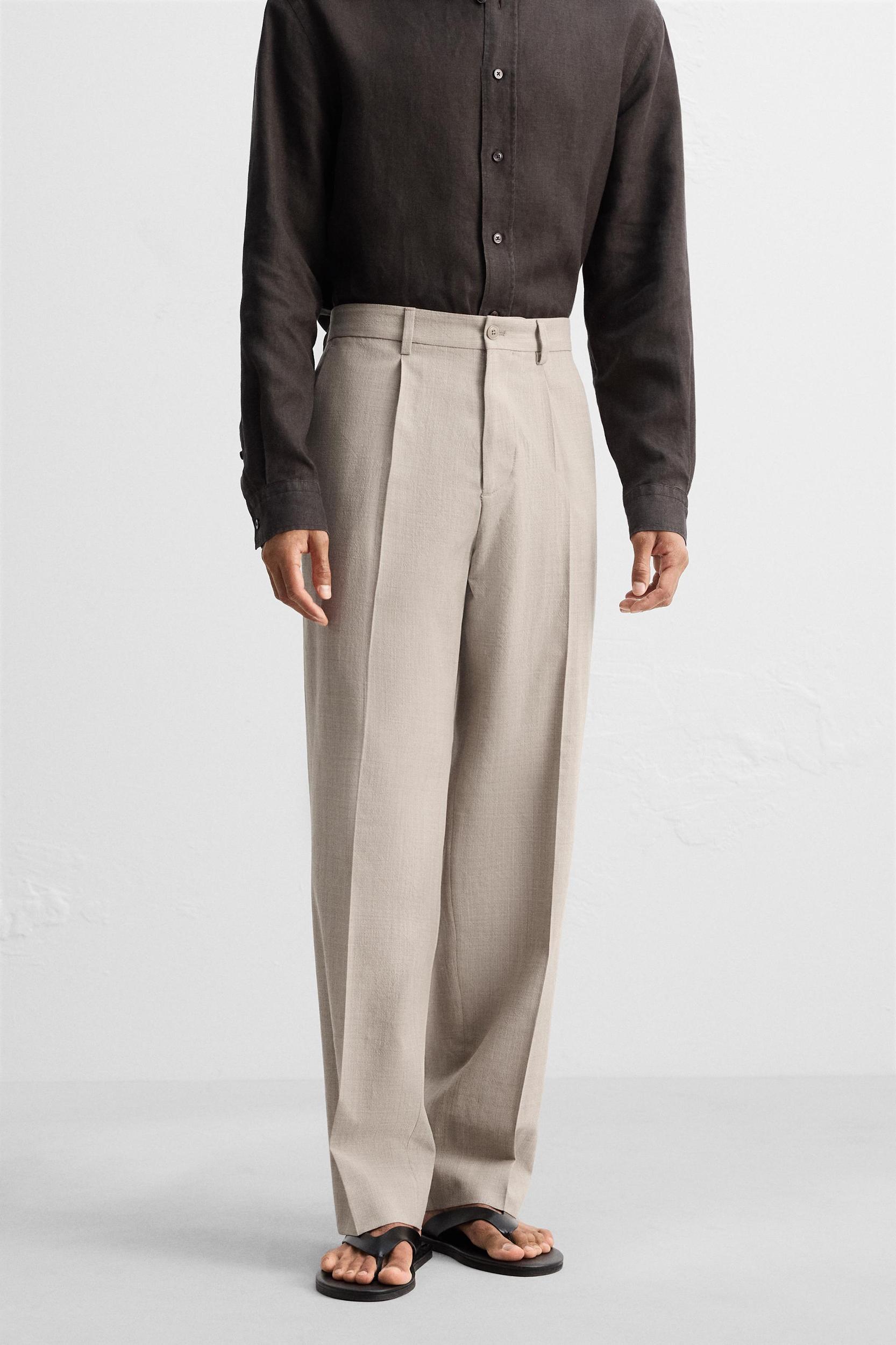 100% WOOL SUIT PANTS Product Image
