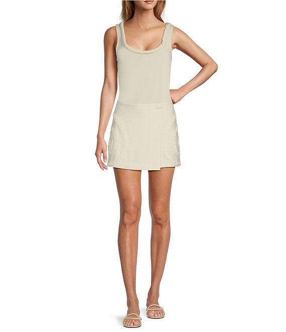 Antonio Melani x M.G. Style Gray Scoop Neck Sleeveless Tie Back Top Product Image