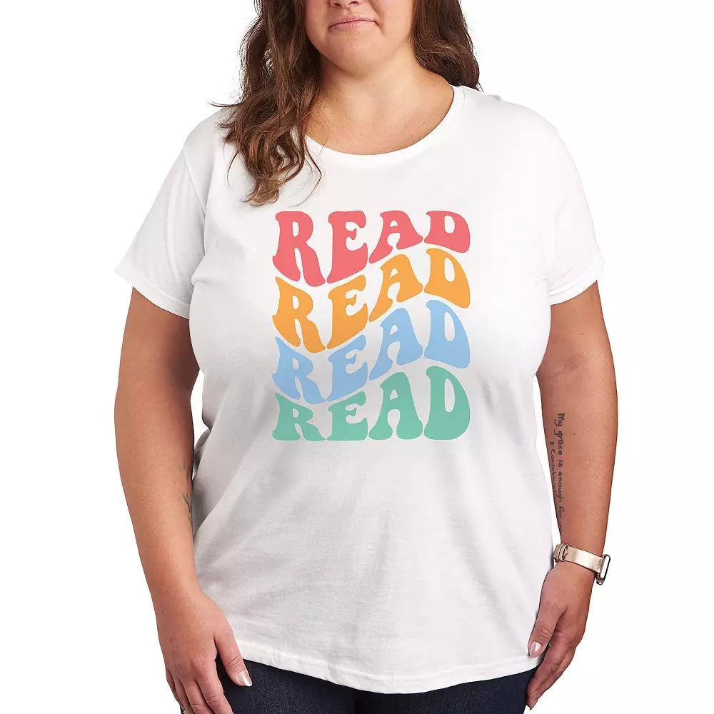 Plus Read Retro Stacked Graphic Tee, Women's,  Product Image