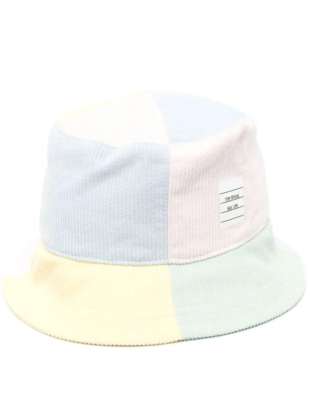 THOM BROWNE Fischerhut Aus Cord Mit Logo-patch In Pink Product Image