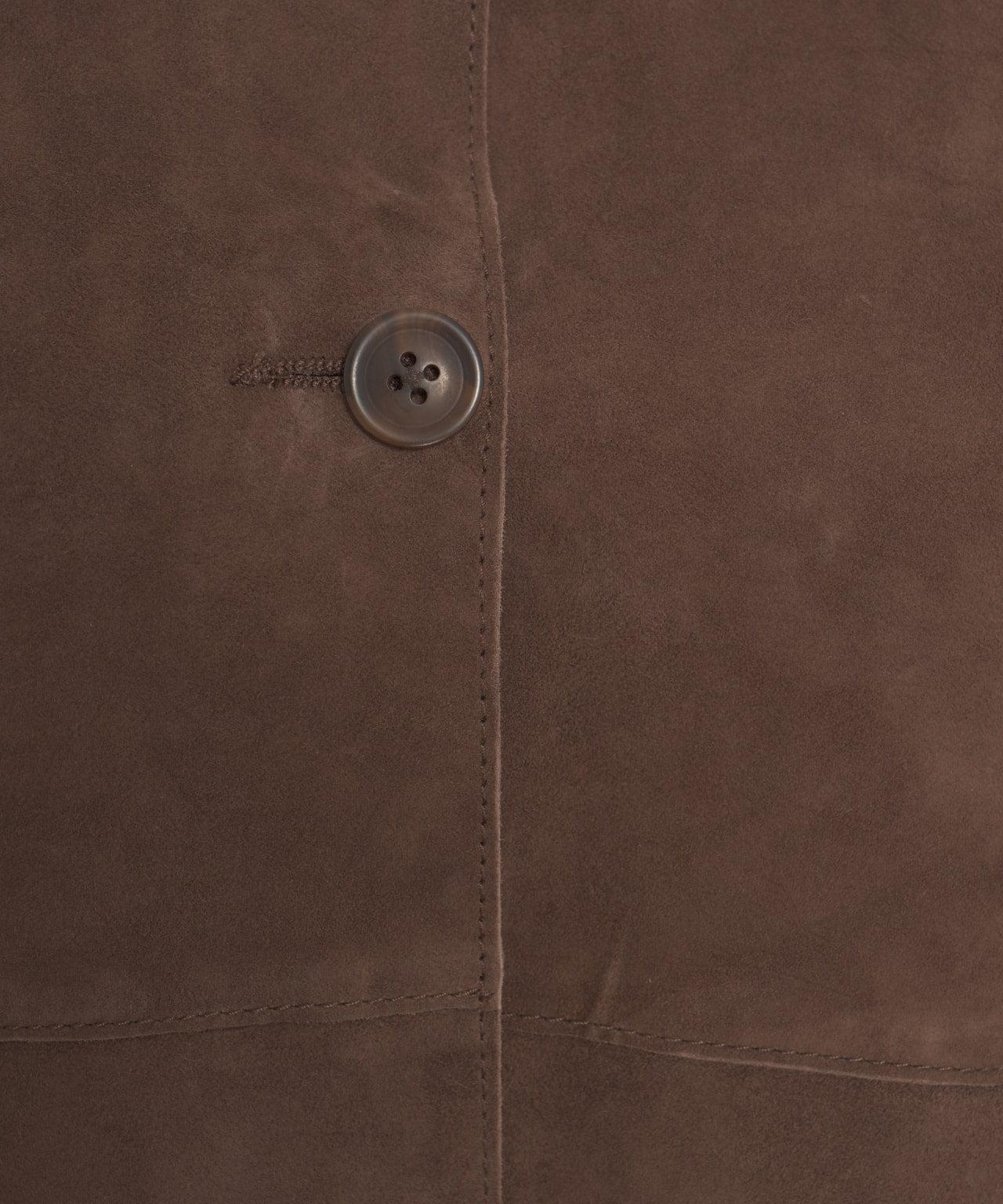 Suede leather jacket with fringes Product Image