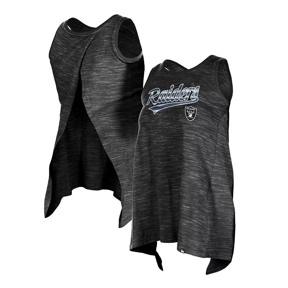 Women's New Era  Black Las Vegas Raiders  Space Dye Active Tank Top, Size: Large, Lvr Black Product Image