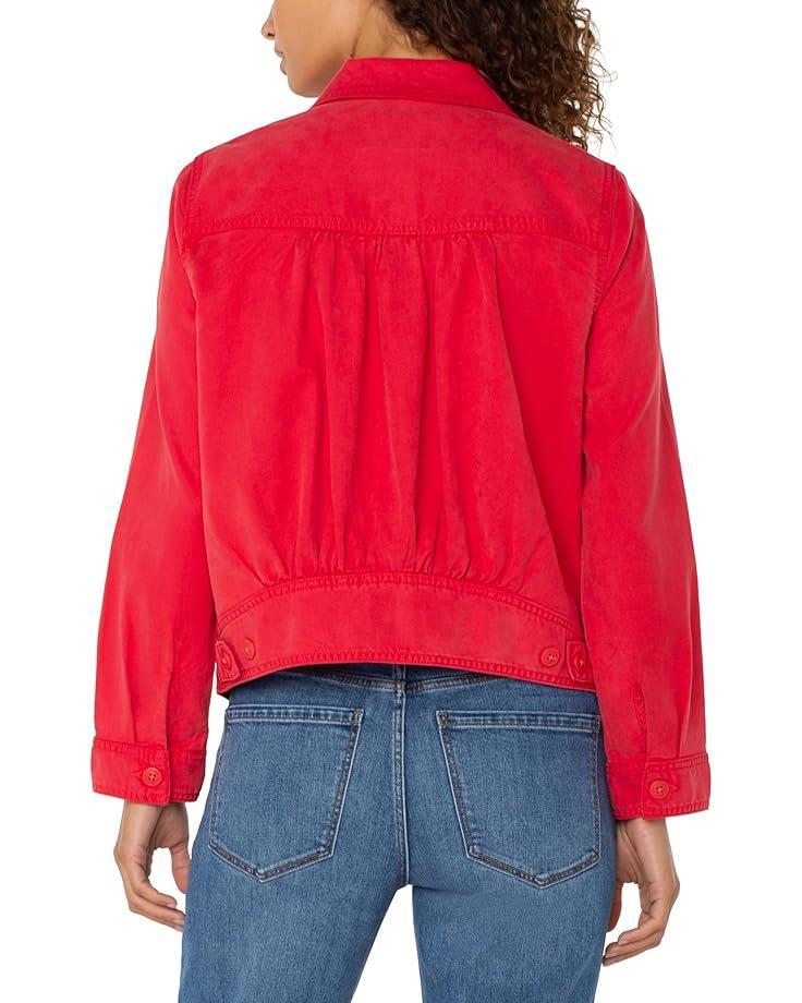 Collarless Woven Boucle Jacket With Frayed Edges Product Image