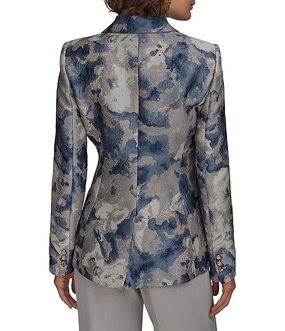 Donna Karan Lapel Collar Long Sleeve Blazer Product Image