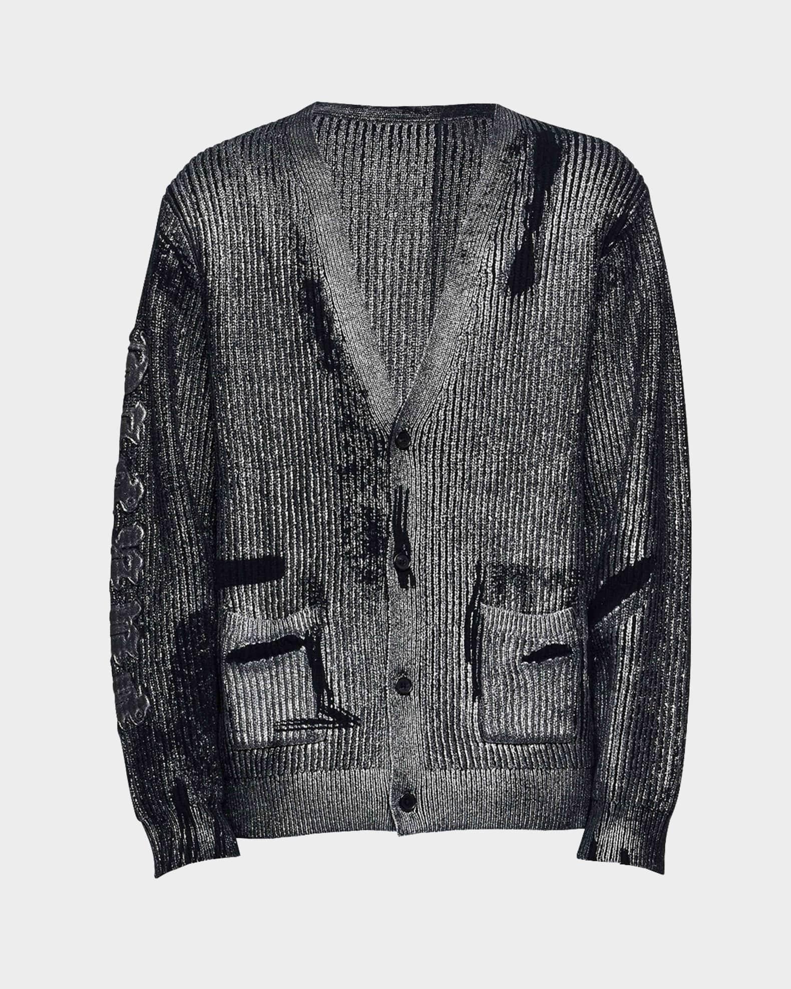 Men's Foiled Wool Cardigan Product Image