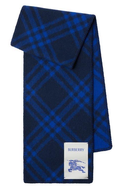 Men's Wool Check EKD Label Scarf Product Image