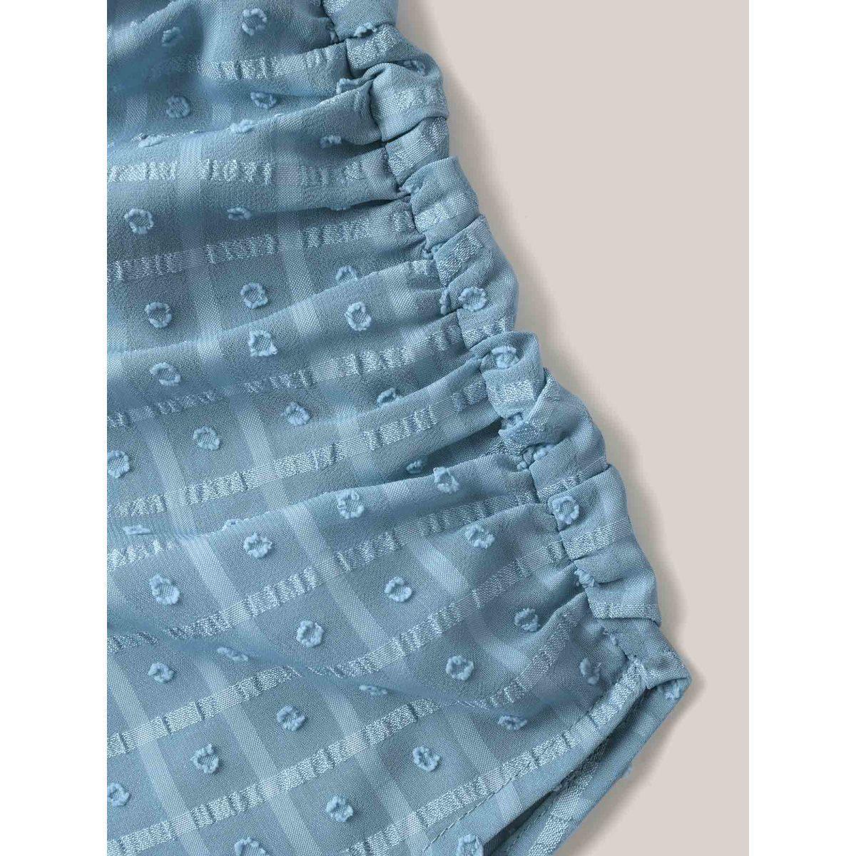 Plus Size Textured Ruched Sleeve Tiered Midi Dress Stone Women Square Neck Short sleeve Curvy BloomChic 10/M Product Image