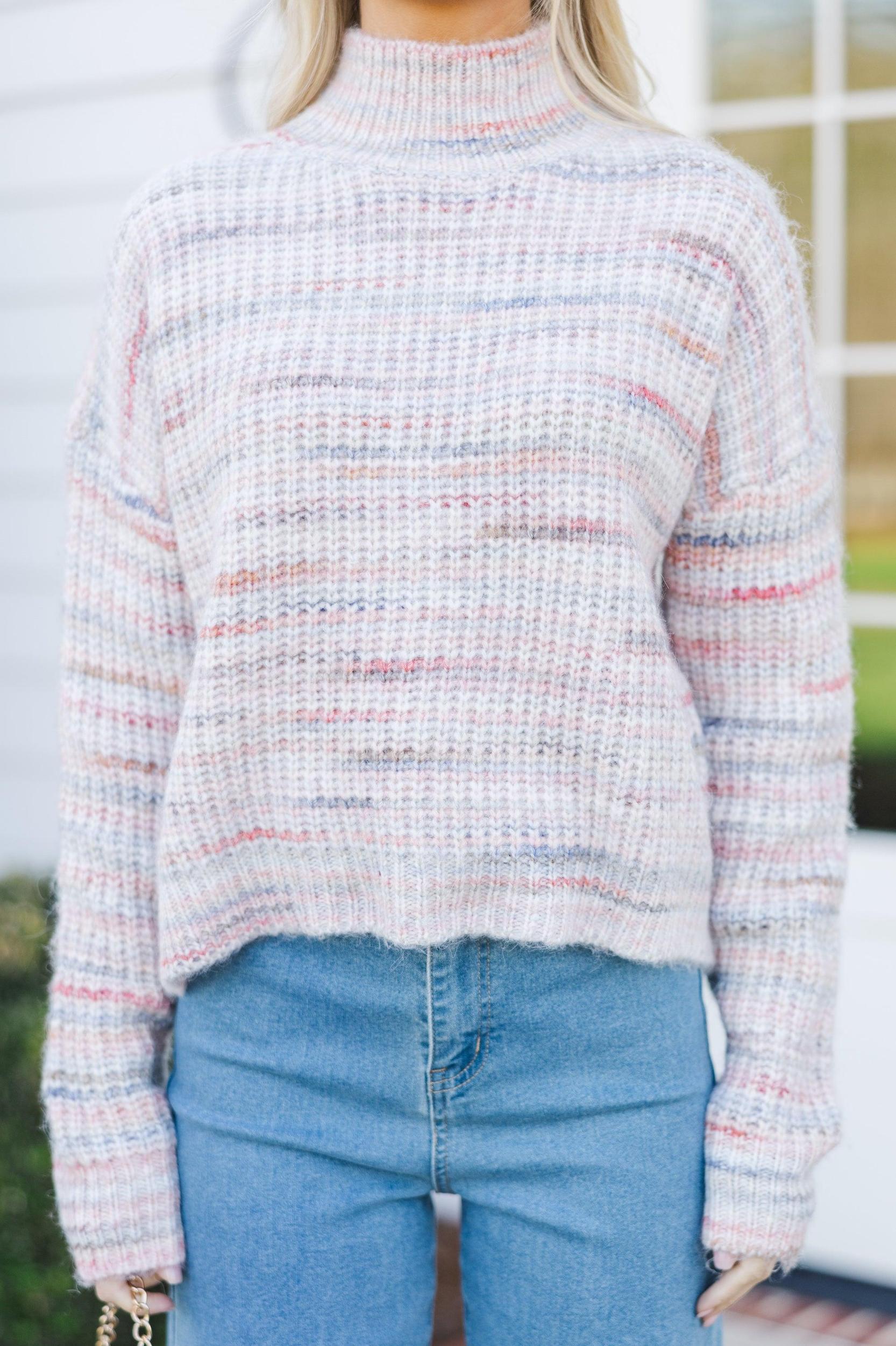 On The Lookout Blush Pink Sweater Female Product Image