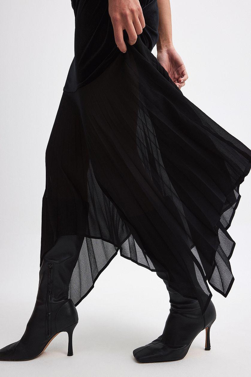 Pleated Skirt Midi Dress Product Image