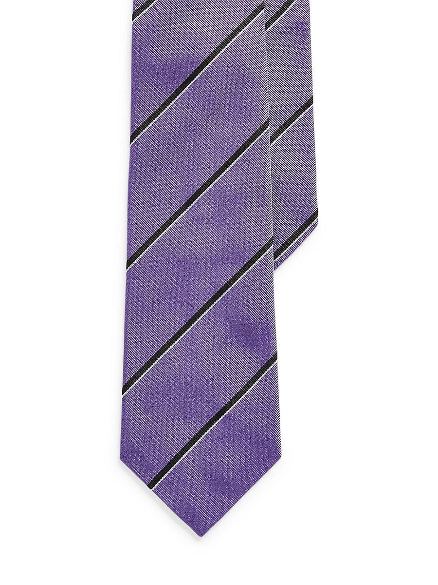 Mens Striped Silk Tie Product Image