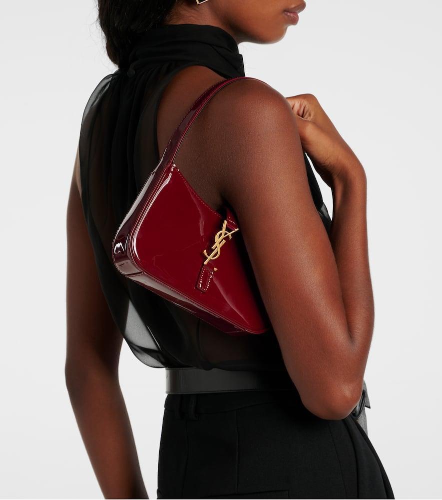 SAINT LAURENT Le 5 À 7 Mini Patent Leather Shoulder Bag In Red Product Image