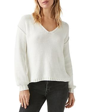 Michael Stars Kendra Relaxed V-Neck Sweater (Ivory) Women's Sweater Product Image