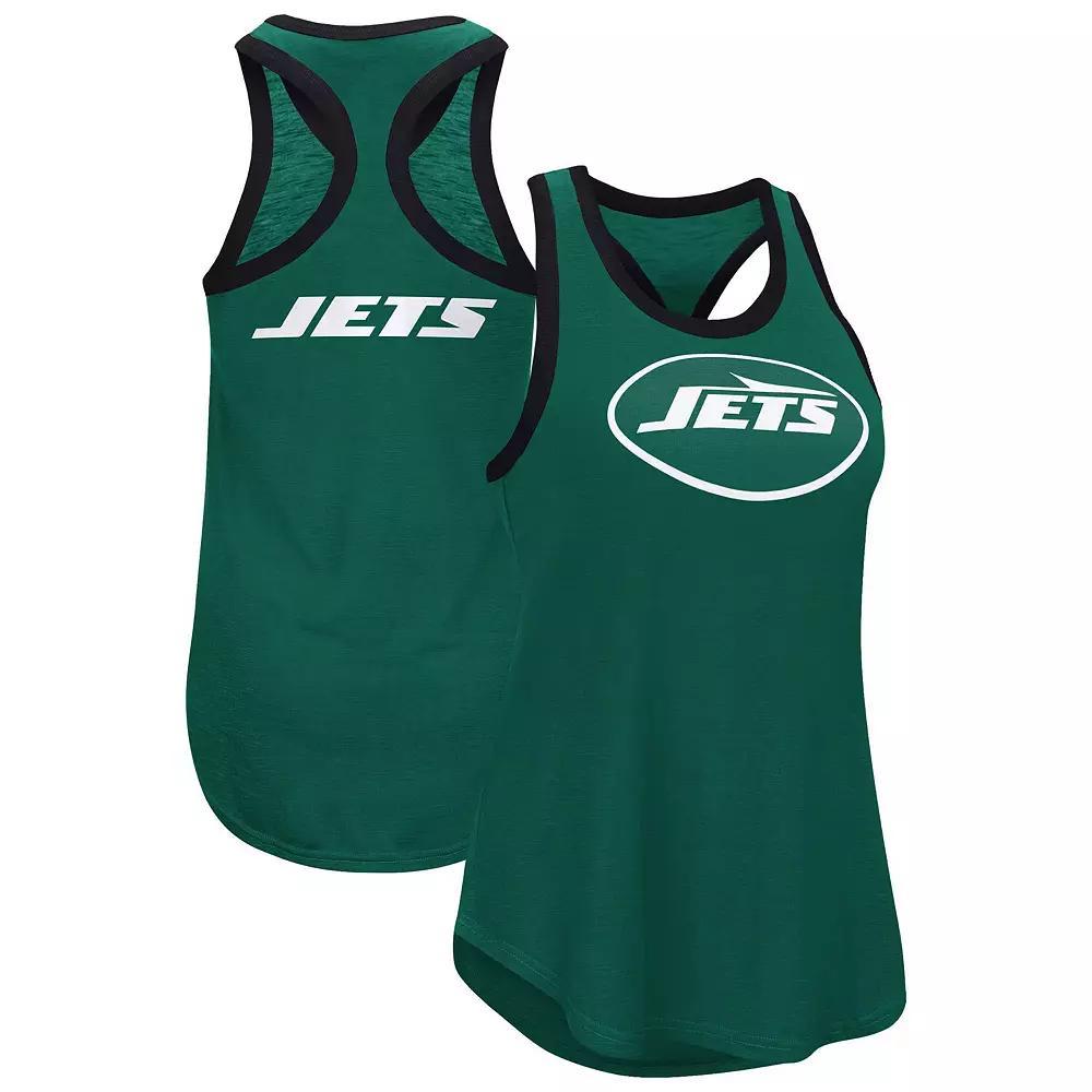 Women's G-III 4Her by Carl Banks Green New York Jets Tater Racerback Tank Top,  Product Image