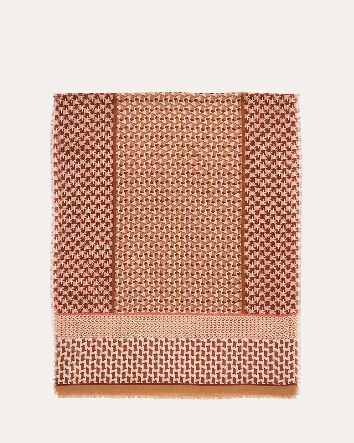 Mens Printed Wool Scarf Product Image