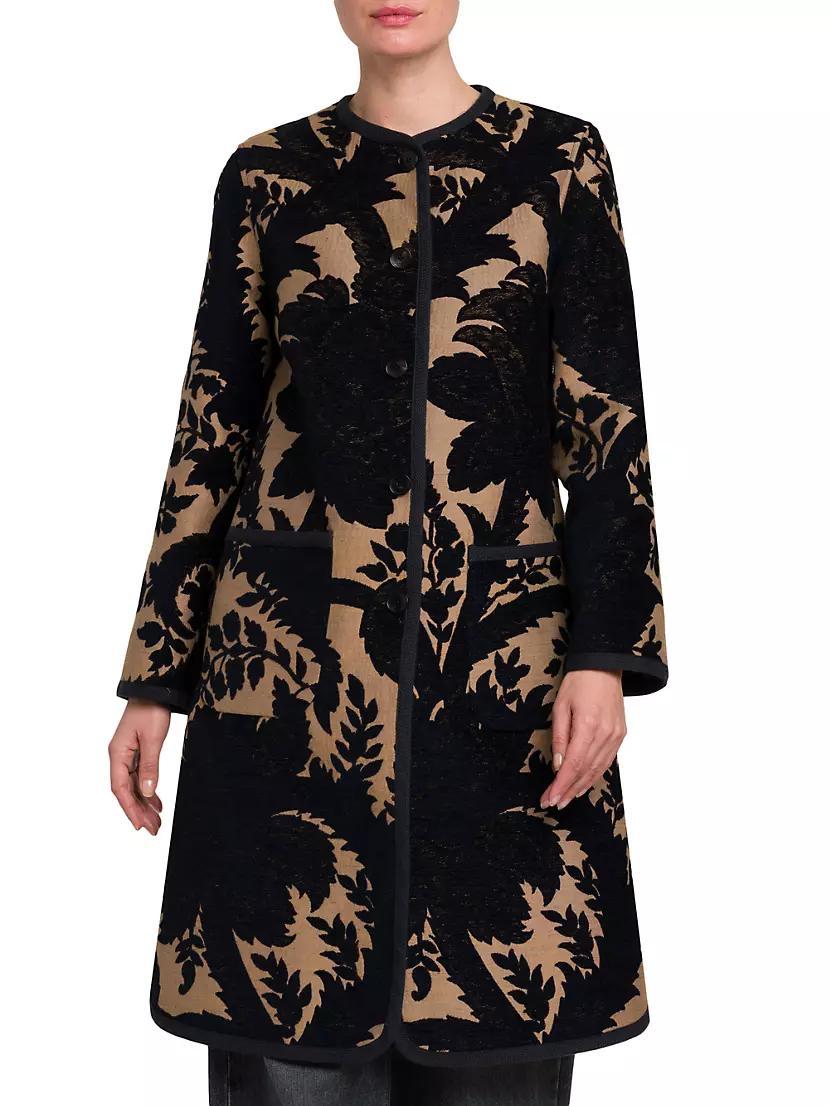 Floral Jacquard Coat Product Image