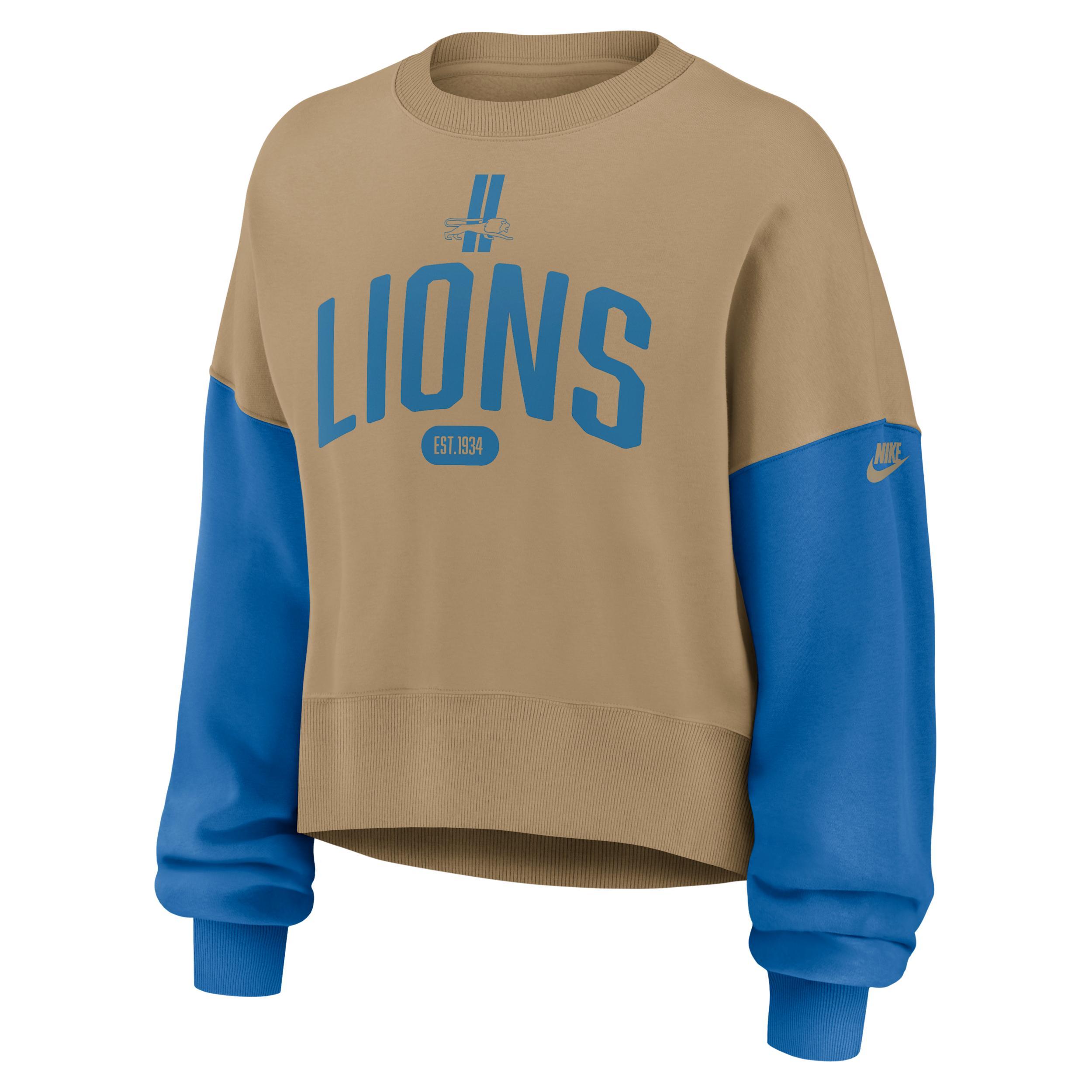 Detroit Lions Rewind Nike Women's NFL Pullover Crew Product Image